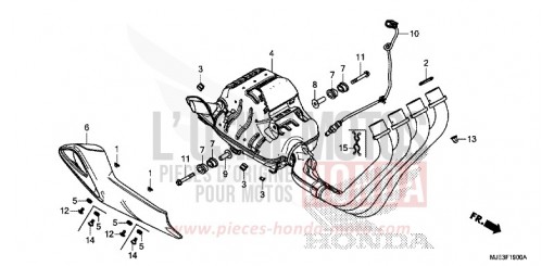 SILENZIATORE DI SCARICO CBR650FAE di 2014